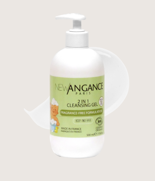 Gel Lavant Bio 2 en 1 – Corps & Cheveux de Bébé 500 ml