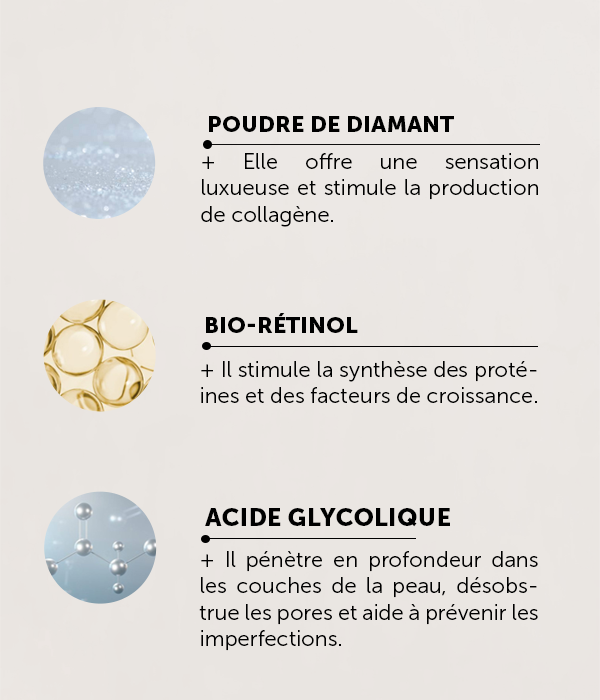 Masque éclaircissant diamant 8 ml x 3 pièces