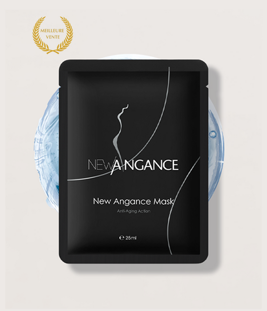 New Angance mask packaging on a light gray background